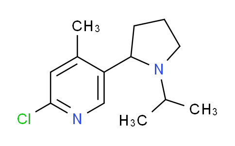 CAS No. 1352519-00-6, 2-Chloro-5-(1-isopropylpyrrolidin-2-yl)-4-methylpyridine