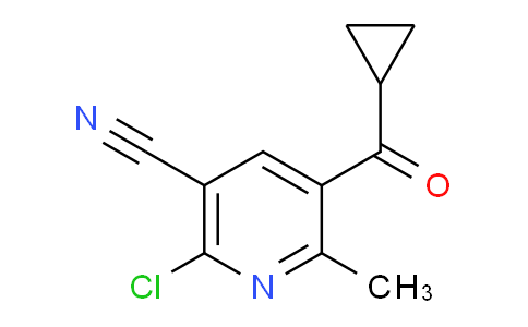 CAS No. 898229-79-3, 2-Chloro-5-(cyclopropanecarbonyl)-6-methylnicotinonitrile