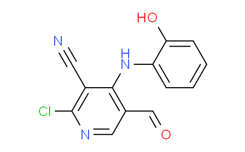 CAS No. 532412-96-7, 2-Chloro-5-formyl-4-((2-hydroxyphenyl)amino)nicotinonitrile