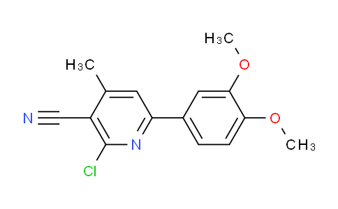CAS No. 1956334-28-3, 2-Chloro-6-(3,4-dimethoxyphenyl)-4-methylnicotinonitrile