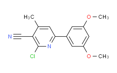 CAS No. 1956341-53-9, 2-Chloro-6-(3,5-dimethoxyphenyl)-4-methylnicotinonitrile