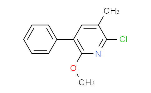 CAS No. 142330-96-9, 2-Chloro-6-methoxy-3-methyl-5-phenylpyridine