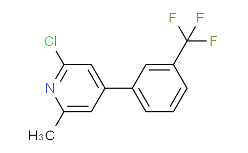 CAS No. 1261814-39-4, 2-Chloro-6-methyl-4-(3-(trifluoromethyl)phenyl)pyridine
