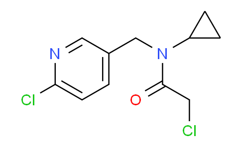 CAS No. 1353956-00-9, 2-Chloro-N-((6-chloropyridin-3-yl)methyl)-N-cyclopropylacetamide