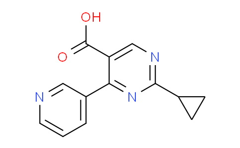CAS No. 1707735-47-4, 2-Cyclopropyl-4-(pyridin-3-yl)pyrimidine-5-carboxylic acid