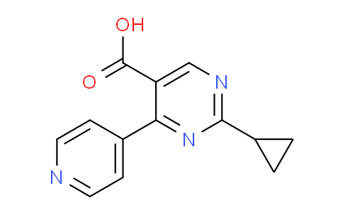 CAS No. 1708370-81-3, 2-Cyclopropyl-4-(pyridin-4-yl)pyrimidine-5-carboxylic acid