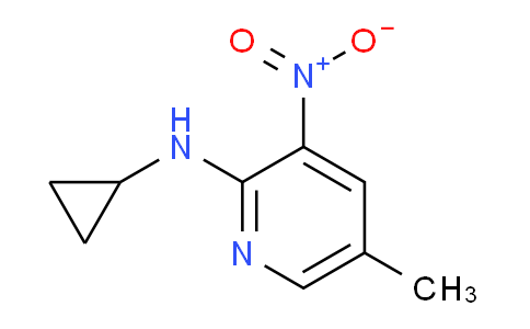 CAS No. 1033202-65-1, 2-Cyclopropylamino-5-methyl-3-nitropyridine
