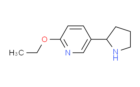 CAS No. 1270362-47-4, 2-Ethoxy-5-(pyrrolidin-2-yl)pyridine