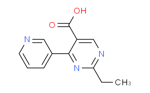 CAS No. 1707372-89-1, 2-Ethyl-4-(pyridin-3-yl)pyrimidine-5-carboxylic acid