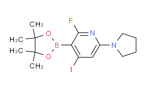 CAS No. 1309980-57-1, 2-Fluoro-4-Iodo-6-(pyrrolidin-1-yl)-3-(4,4,5,5-tetramethyl-1,3,2-dioxaborolan-2-yl)pyridine
