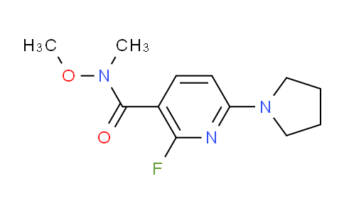CAS No. 1228666-39-4, 2-Fluoro-N-methoxy-N-methyl-6-(pyrrolidin-1-yl)-nicotinamide