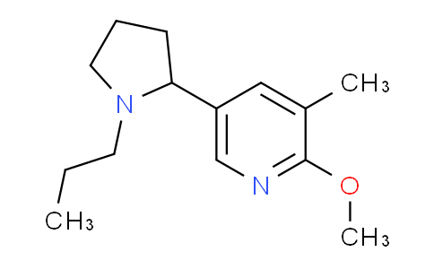 CAS No. 1352518-56-9, 2-Methoxy-3-methyl-5-(1-propylpyrrolidin-2-yl)pyridine
