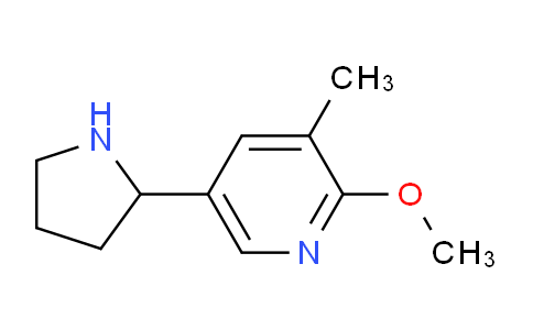 CAS No. 1352518-50-3, 2-Methoxy-3-methyl-5-(pyrrolidin-2-yl)pyridine