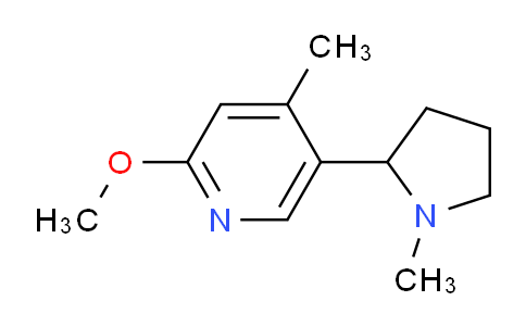 CAS No. 1352506-47-8, 2-Methoxy-4-methyl-5-(1-methylpyrrolidin-2-yl)pyridine