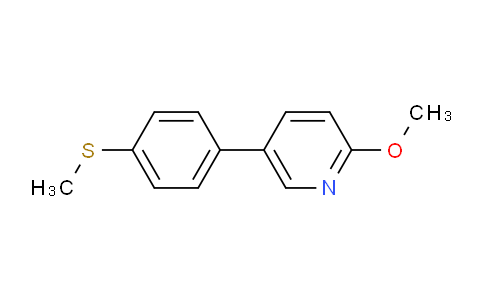 CAS No. 1381944-73-5, 2-Methoxy-5-[4-(methylsulfanyl)phenyl]pyridine
