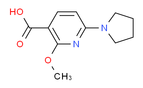 CAS No. 1228665-72-2, 2-Methoxy-6-(pyrrolidin-1-yl)nicotinic acid