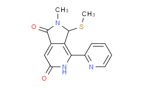 CAS No. 1269534-76-0, 2-Methyl-3-(methylthio)-4-(pyridin-2-yl)-2,3-dihydro-1H-pyrrolo[3,4-c]pyridine-1,6(5H)-dione
