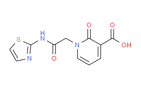 CAS No. 1171917-16-0, 2-Oxo-1-(2-oxo-2-(thiazol-2-ylamino)ethyl)-1,2-dihydropyridine-3-carboxylic acid