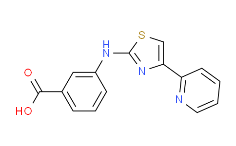 CAS No. 315702-87-5, 3-((4-(Pyridin-2-yl)thiazol-2-yl)amino)benzoic acid
