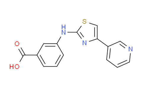 CAS No. 315703-28-7, 3-((4-(Pyridin-3-yl)thiazol-2-yl)amino)benzoic acid