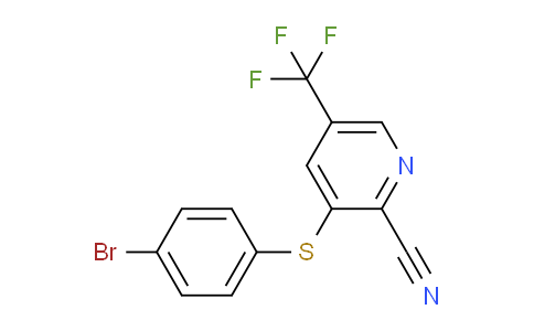 CAS No. 1449117-27-4, 3-((4-Bromophenyl)thio)-5-(trifluoromethyl)picolinonitrile