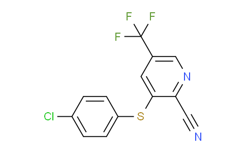 CAS No. 338396-73-9, 3-((4-Chlorophenyl)thio)-5-(trifluoromethyl)picolinonitrile