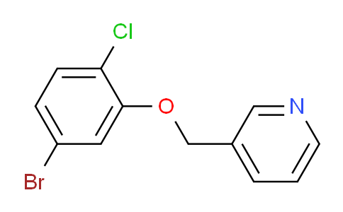 CAS No. 1291487-23-4, 3-((5-Bromo-2-chlorophenoxy)methyl)pyridine