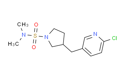 CAS No. 1316222-97-5, 3-((6-Chloropyridin-3-yl)methyl)-N,N-dimethylpyrrolidine-1-sulfonamide