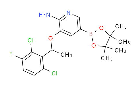 CAS No. 877399-08-1, 3-(1-(2,6-Dichloro-3-fluorophenyl)ethoxy)-5-(4,4,5,5-tetramethyl-1,3,2-dioxaborolan-2-yl)pyridin-2-amine
