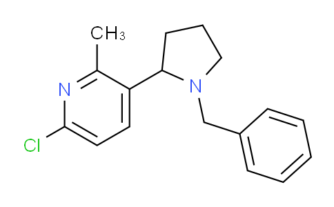 CAS No. 1352534-83-8, 3-(1-Benzylpyrrolidin-2-yl)-6-chloro-2-methylpyridine