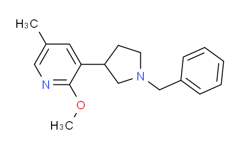 CAS No. 1228666-00-9, 3-(1-Benzylpyrrolidin-3-yl)-2-methoxy-5-methylpyridine