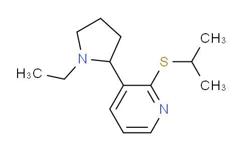 CAS No. 1352517-36-2, 3-(1-Ethylpyrrolidin-2-yl)-2-(isopropylthio)pyridine