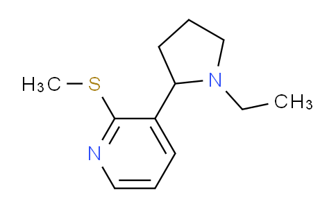 CAS No. 1352540-89-6, 3-(1-Ethylpyrrolidin-2-yl)-2-(methylthio)pyridine