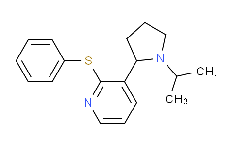 CAS No. 1352536-52-7, 3-(1-Isopropylpyrrolidin-2-yl)-2-(phenylthio)pyridine