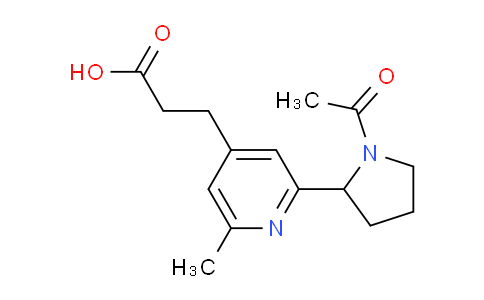 CAS No. 1316220-79-7, 3-(2-(1-Acetylpyrrolidin-2-yl)-6-methylpyridin-4-yl)propanoic acid