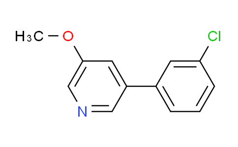 CAS No. 1373232-84-8, 3-(3-Chlorophenyl)-5-methoxypyridine