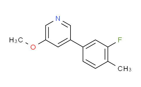 CAS No. 1373233-14-7, 3-(3-Fluoro-4-methylphenyl)-5-methoxypyridine