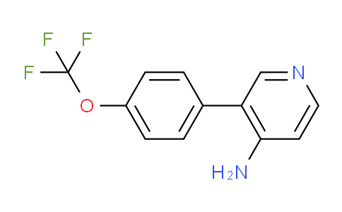 CAS No. 1261840-25-8, 3-(4-(Trifluoromethoxy)phenyl)pyridin-4-amine
