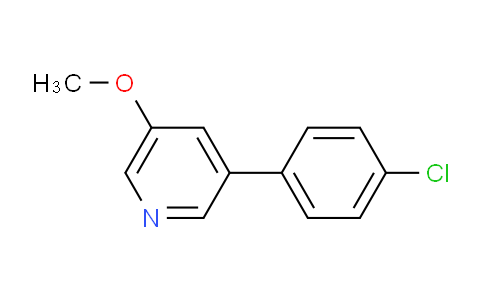CAS No. 1373232-71-3, 3-(4-Chlorophenyl)-5-methoxypyridine