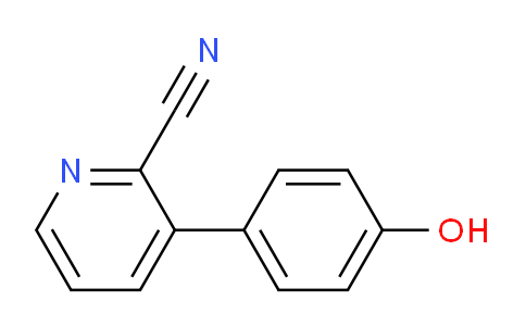 CAS No. 1235035-68-3, 3-(4-Hydroxyphenyl)pyridine-2-carbonitrile