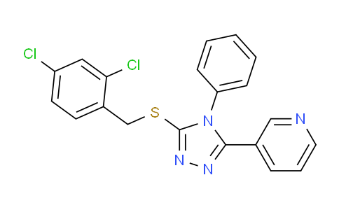 CAS No. 444153-03-1, 3-(5-((2,4-Dichlorobenzyl)thio)-4-phenyl-4H-1,2,4-triazol-3-yl)pyridine