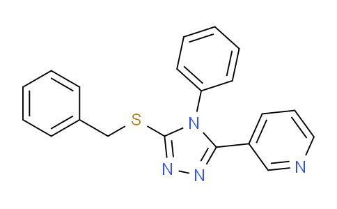 CAS No. 500119-14-2, 3-(5-(Benzylthio)-4-phenyl-4H-1,2,4-triazol-3-yl)pyridine