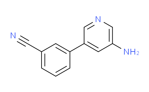 CAS No. 1258628-06-6, 3-(5-Aminopyridin-3-yl)benzonitrile