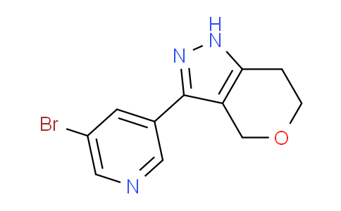 CAS No. 1707727-59-0, 3-(5-Bromopyridin-3-yl)-1,4,6,7-tetrahydropyrano[4,3-c]pyrazole