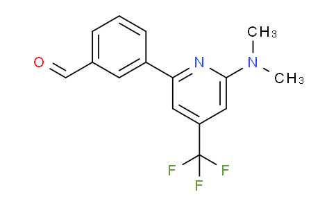 CAS No. 1299607-62-7, 3-(6-(Dimethylamino)-4-(trifluoromethyl)pyridin-2-yl)benzaldehyde