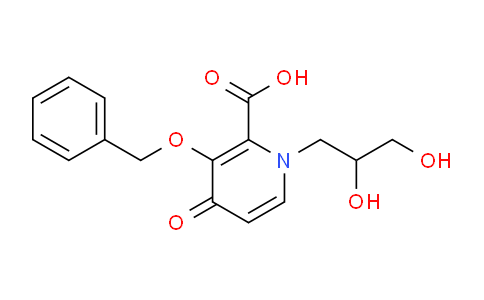 CAS No. 1206102-06-8, 3-(Benzyloxy)-1-(2,3-dihydroxypropyl)-4-oxo-1,4-dihydropyridine-2-carboxylic acid