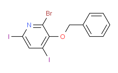 CAS No. 1221792-34-2, 3-(Benzyloxy)-2-bromo-4,6-diiodopyridine
