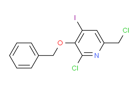 CAS No. 1192263-74-3, 3-(Benzyloxy)-2-chloro-6-(chloromethyl)-4-iodopyridine