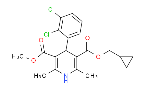 CAS No. 96918-80-8, 3-(Cyclopropylmethyl) 5-methyl 4-(2,3-dichlorophenyl)-2,6-dimethyl-1,4-dihydropyridine-3,5-dicarboxylate