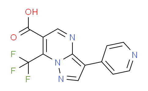 CAS No. 1540425-18-0, 3-(Pyridin-4-yl)-7-(trifluoromethyl)pyrazolo[1,5-a]pyrimidine-6-carboxylic acid